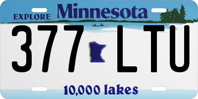 MN license plate 377LTU