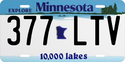MN license plate 377LTV