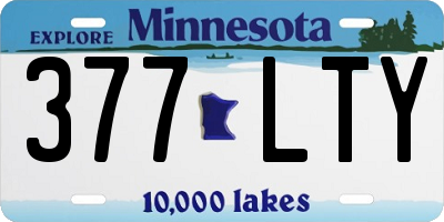 MN license plate 377LTY