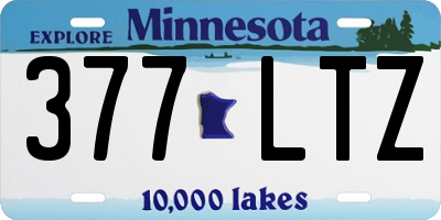MN license plate 377LTZ