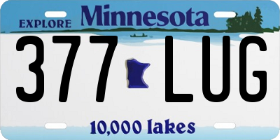 MN license plate 377LUG