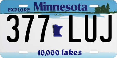 MN license plate 377LUJ