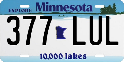 MN license plate 377LUL