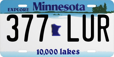 MN license plate 377LUR