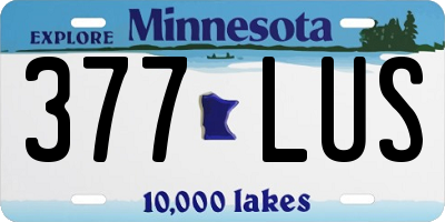MN license plate 377LUS