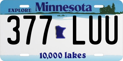 MN license plate 377LUU