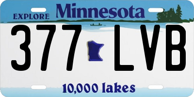 MN license plate 377LVB