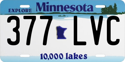 MN license plate 377LVC