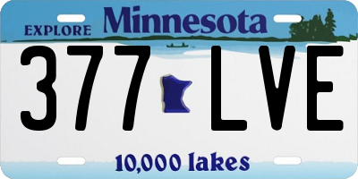 MN license plate 377LVE
