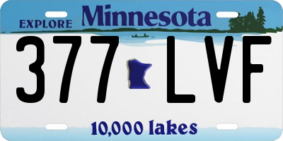 MN license plate 377LVF
