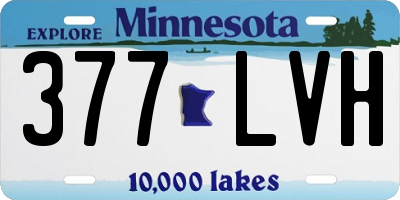 MN license plate 377LVH