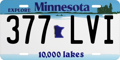 MN license plate 377LVI