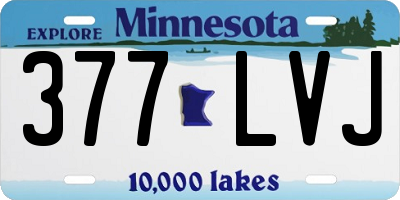 MN license plate 377LVJ