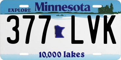 MN license plate 377LVK