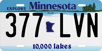 MN license plate 377LVN