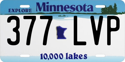 MN license plate 377LVP
