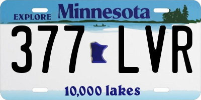 MN license plate 377LVR