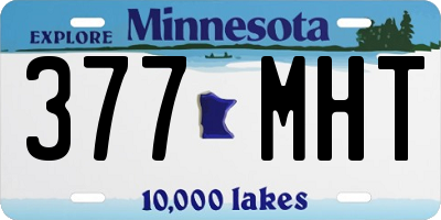 MN license plate 377MHT