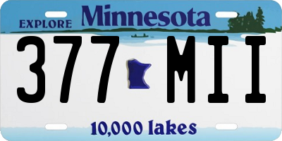 MN license plate 377MII