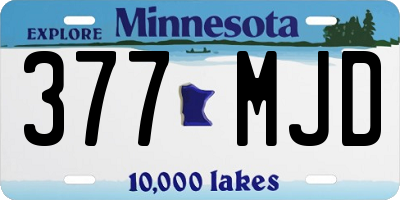 MN license plate 377MJD