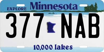 MN license plate 377NAB