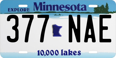 MN license plate 377NAE