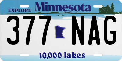 MN license plate 377NAG