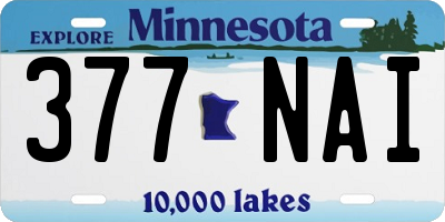 MN license plate 377NAI