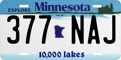 MN license plate 377NAJ