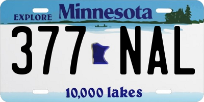 MN license plate 377NAL