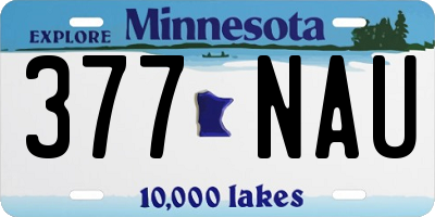 MN license plate 377NAU