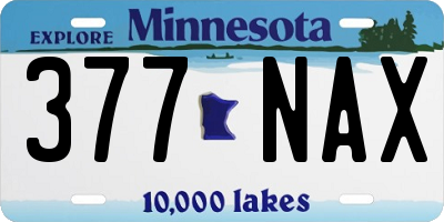 MN license plate 377NAX