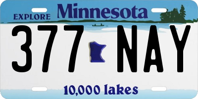 MN license plate 377NAY