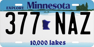 MN license plate 377NAZ