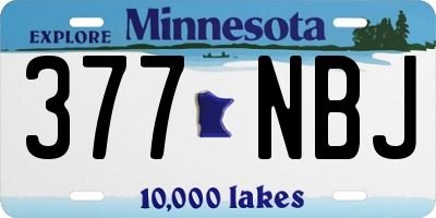 MN license plate 377NBJ