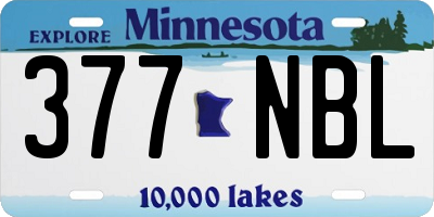 MN license plate 377NBL