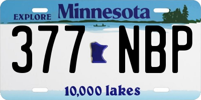 MN license plate 377NBP
