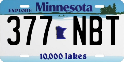 MN license plate 377NBT