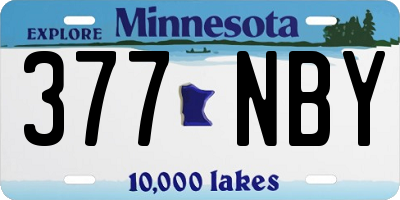 MN license plate 377NBY