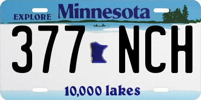MN license plate 377NCH