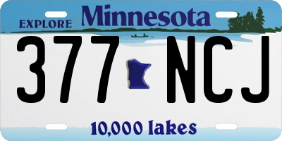 MN license plate 377NCJ