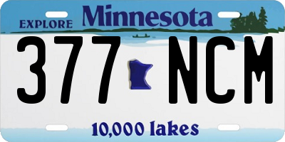 MN license plate 377NCM