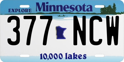 MN license plate 377NCW
