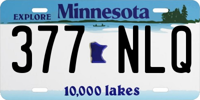 MN license plate 377NLQ