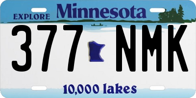 MN license plate 377NMK