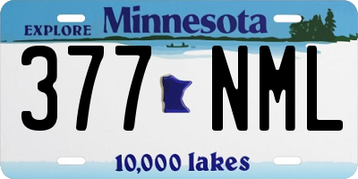 MN license plate 377NML