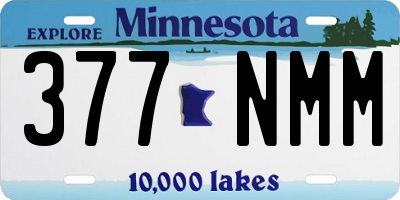 MN license plate 377NMM