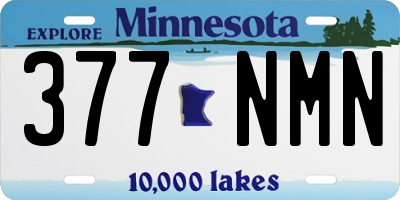 MN license plate 377NMN