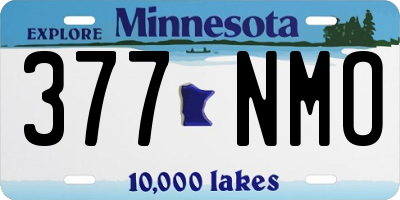 MN license plate 377NMO