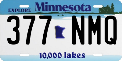 MN license plate 377NMQ
